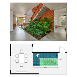 Diseño de escalera en Casa Patio Centran - Sugerencia de diseño - El Arqui MX