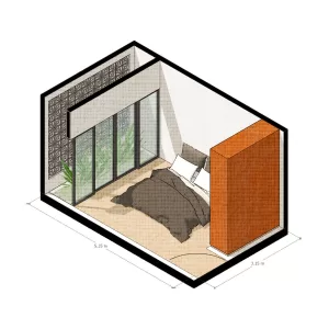 Isométrico - Diseño de habitación