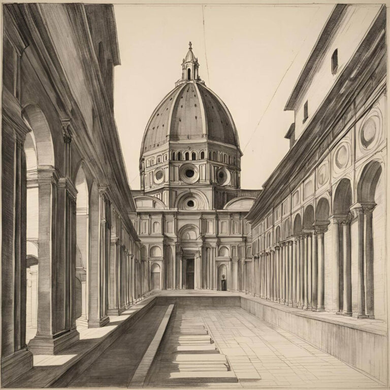 Estudio de perspectiva de Brunelleschi