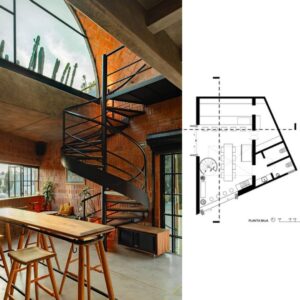 Planos de Bar Casa Relámpago en Puebla