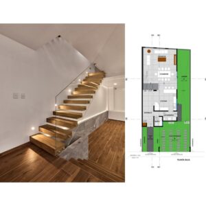 Planos Arquitectónicos de Sección, Corte. Casa V8 por Racma Arquitectura en Estado de México