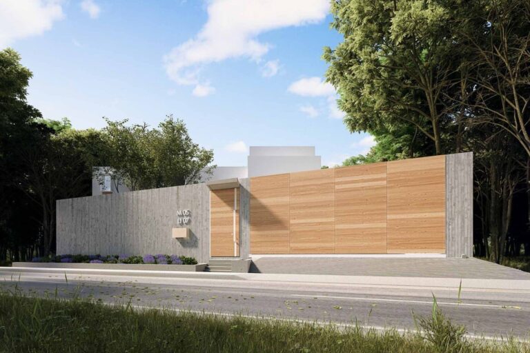 Render fachada, Residencia EF en Campeche
