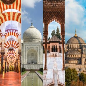La Mezquita de Córdoba (España). Taj Mahal (India). La Alhambra (España). Mezquita Azul (Turquía). Top 10 Mejores Obras de la Arquitectura Islámica