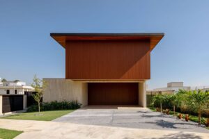 Fachada moderna. Casa AL en Brasil