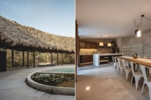 Casa Xcunyá en Yucatán. Casa tradicional, forma circular, cocina, comedor