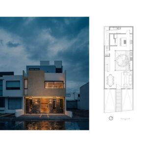 Planos Arquitect{onicos, pantas, fachadas, cortes, diagramas. Casa SRG en Hidalgo