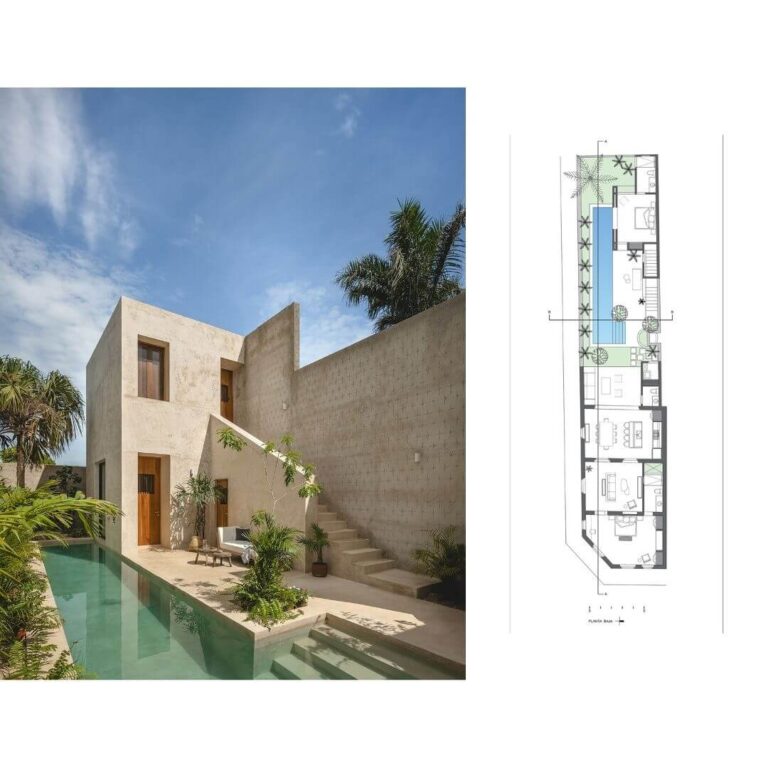 planos de Casa Goliana Mérida: Restauración y Diseño Tropical por Workshop