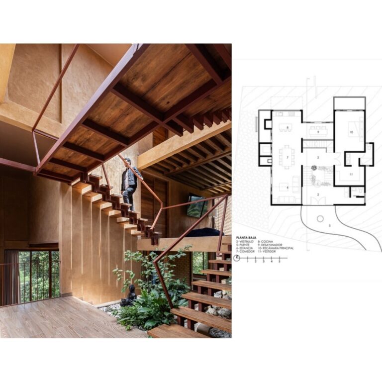 Planos de Casa La Sierra: Arquitectura de Tierra en Bosque de Niebla