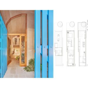 Planos de Casa sa Cova en España por Missio 21 arquitectes: Plantas Fachadas y Cortes