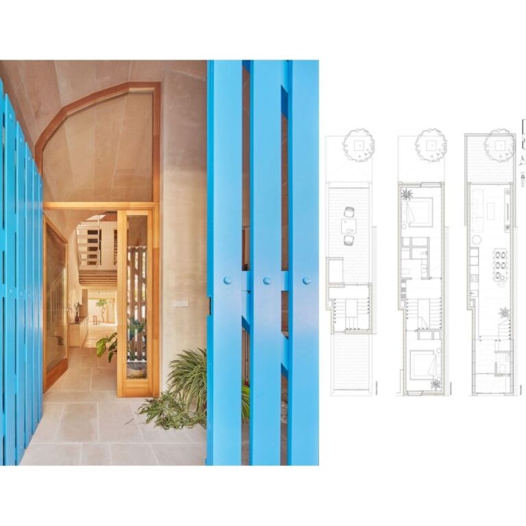 Planos de Casa sa Cova en España por Missio 21 arquitectes: Plantas Fachadas y Cortes