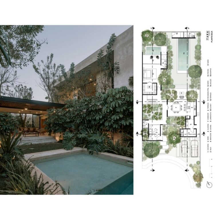 Planos de Casa Eya en Mérida: Arquitectura Sensorial y Ancestral | TARA Arquitectura