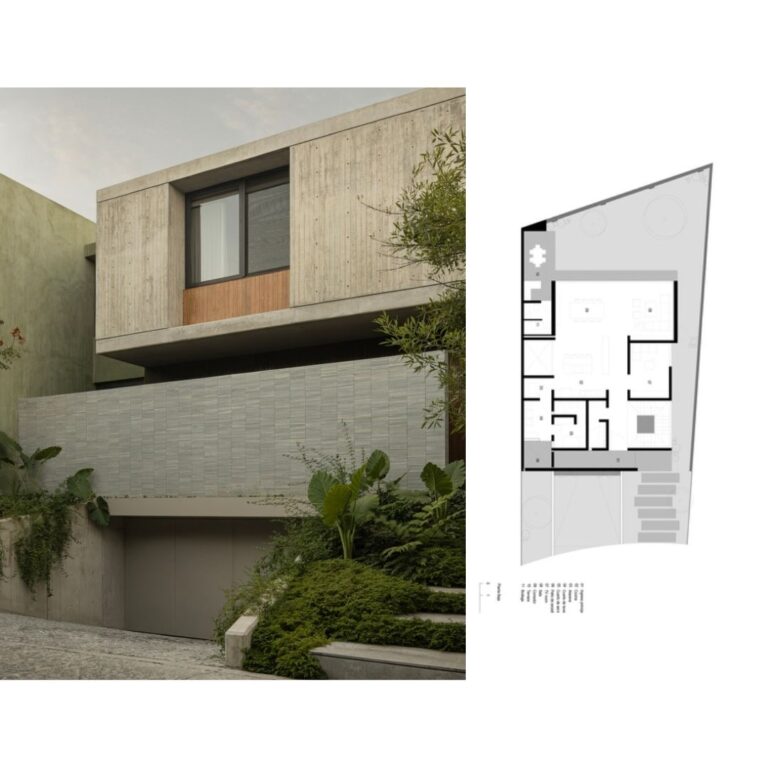 Planos Arquitectónicos de Casa DLCA por 0studio Arquitectura: Integración Paisajística y Diseño
