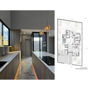 Planos de Casa GL en Ciudad Juárez: Plantas, Fachadas y Cortes. Minimalismo y Elegancia por VMV Arquitectos