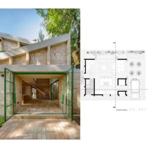 Planos Arquitectonicos. Planos de Casa F36: Vivienda residencial de ladrillo en San Pedro Cholula | Estudio Tecalli