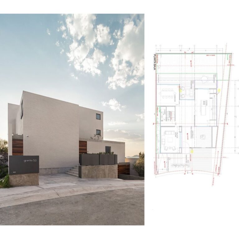 Planos Arquitectónicos. Planimetría. Planos de Casa Granito 53: Residencia contemporánea en Zibatá por Grupo Hersa