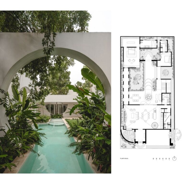Planos Arquitectónicos de Casas. Planos de Casa Eclipse: Arquitectura surrealista y onírica en Mérida por Etea + Ghostframe