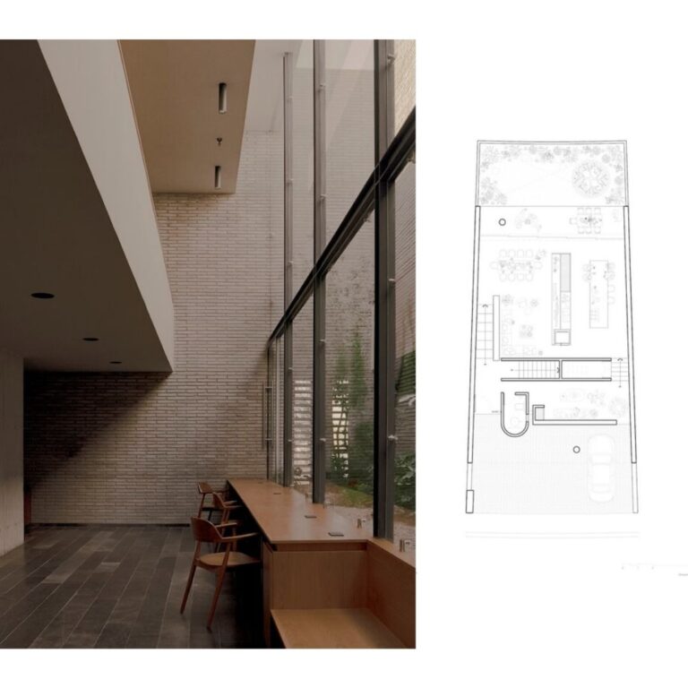 Planimetría de Casa Refugio por Taller Segovia Molina en Querétaro