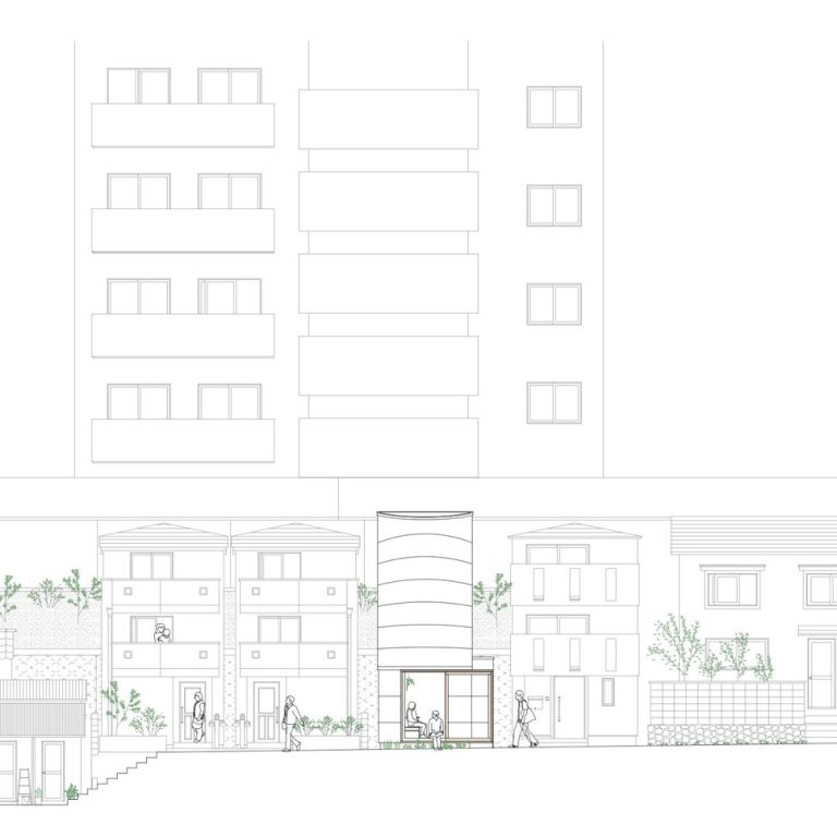 Fachada, Alzado, Casa Amor 2 en Japón
