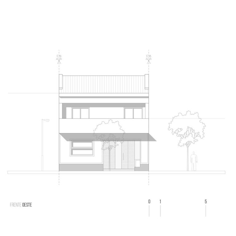 Intervención casa Matias en Argentina por Sitio Arquitectura - Plano Arquitectonico