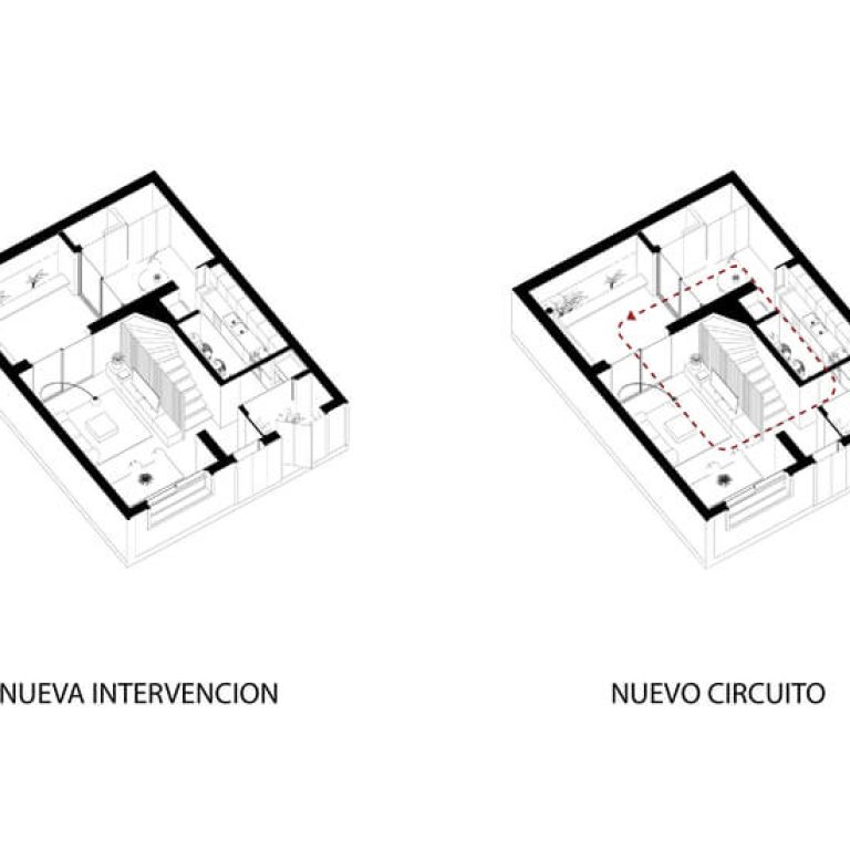 Intervención casa Matias en Argentina por Sitio Arquitectura - Plano Arquitectonico
