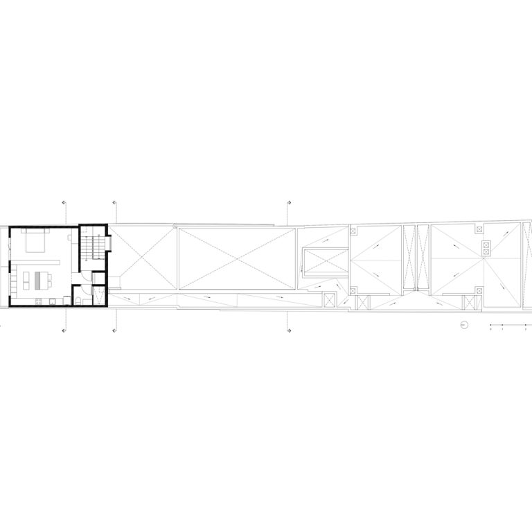 Planta alta. Casa A.Martínez: Arquitectura con Bóveda de Cañón en Michoacan por Taller Michoacán
