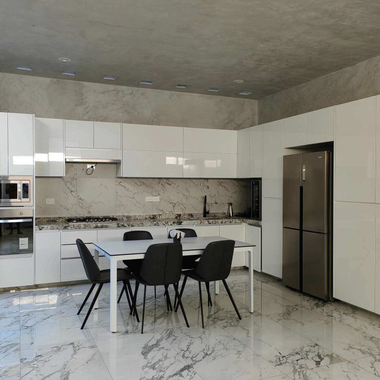 Cocina de color blanco