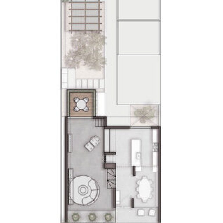 plano Arquitectónico, planta alta