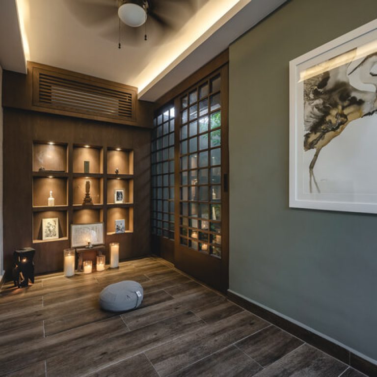 Libreo de madera, Casa Ahimsa por Binomio Taller