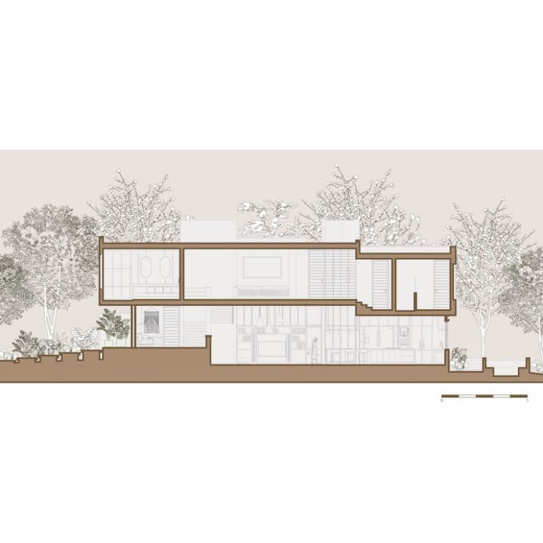 Sección 01 de Casa Akina por Di Frenna Arquitectos