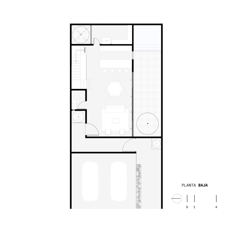 Plano arquitectónico. planta baja