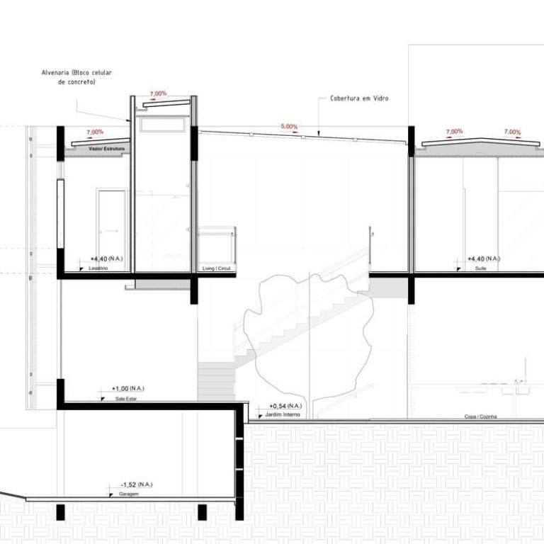 Casa Box en Brasil por Caio Persighini - Plano Arquitectonico
