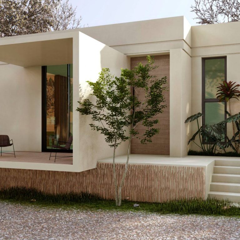 Render, archviz, Casa Bungalow en Yucatán: Diseño residencial por V+A Arquitectura