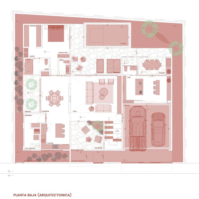 Planta arquitectónica baja