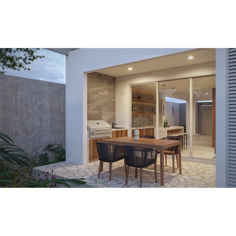 Render de terraza comedor