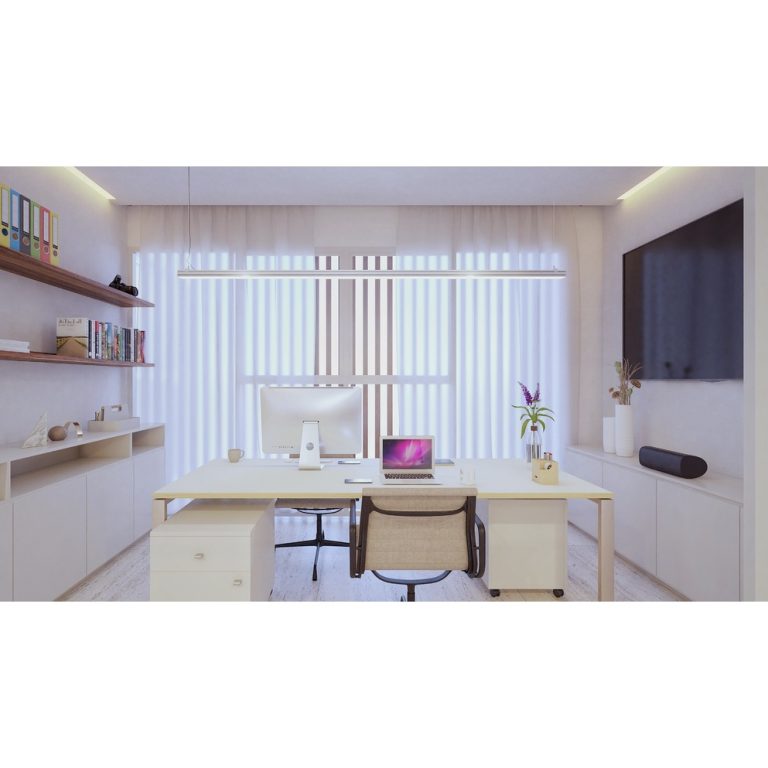Render de oficina, estudio