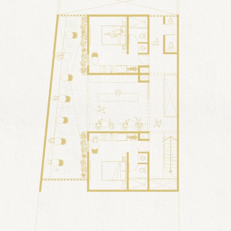 Planos Arquitectónicos de Casa Caimito en Cancún: Plantas, Axonometría