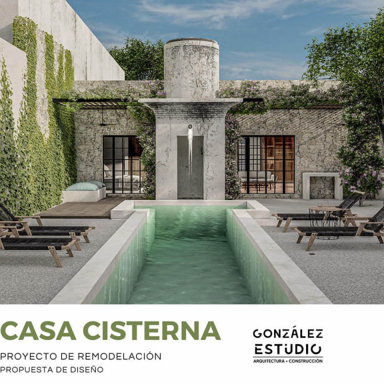 Casa Cisterna en Yucatán por González Estudio -Render Arquitectónico - El Arqui MX