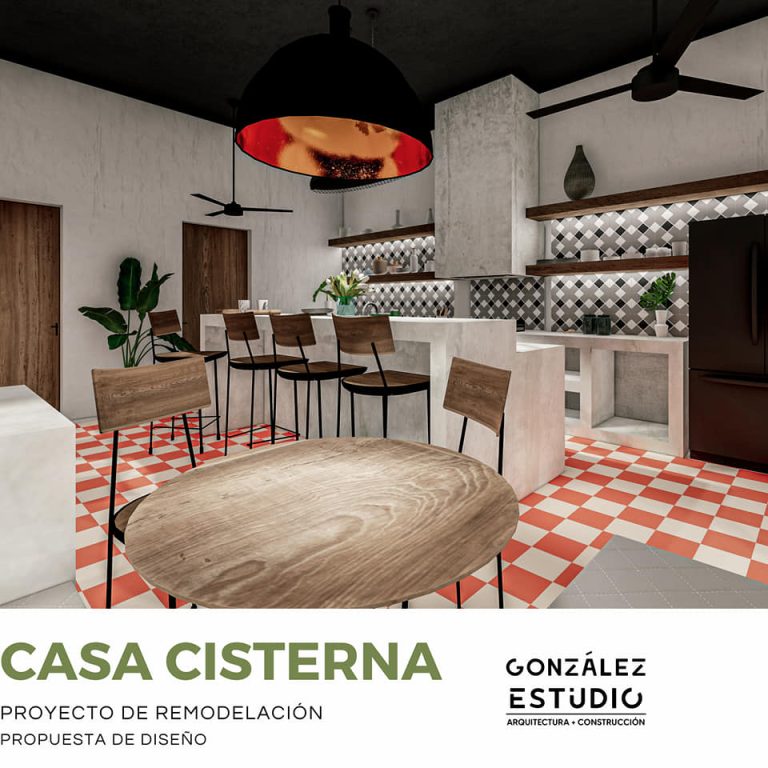 Casa Cisterna en Yucatán por González Estudio -Render Arquitectónico - El Arqui MX