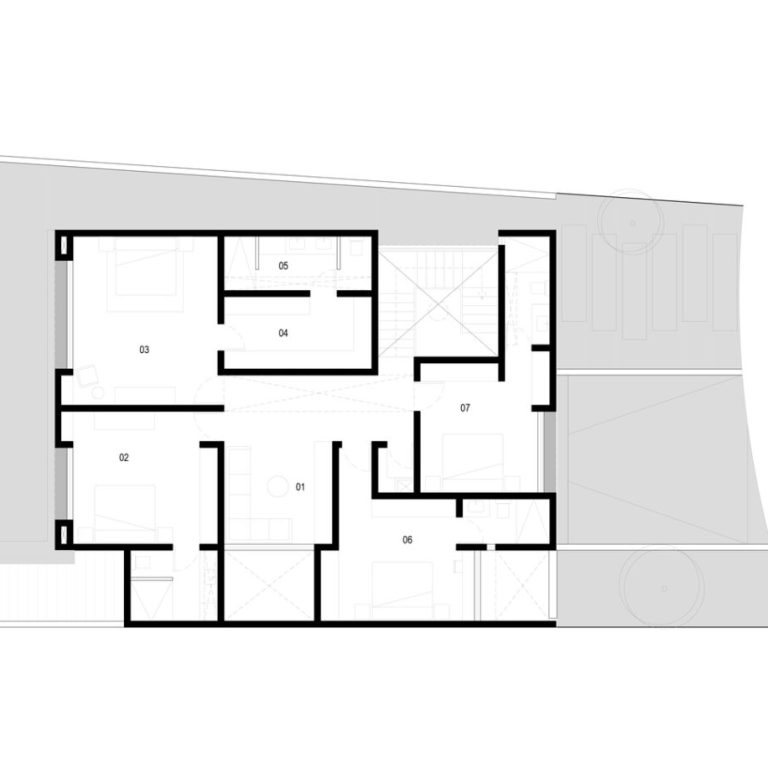 Planos Arquitectónicos de Casa DLCA por 0studio Arquitectura: Integración Paisajística y Diseño