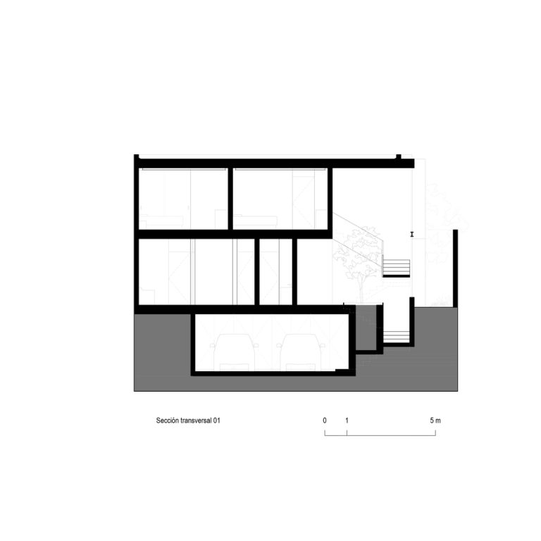 Planos Arquitectónicos de Casa DLCA por 0studio Arquitectura: Integración Paisajística y Diseño