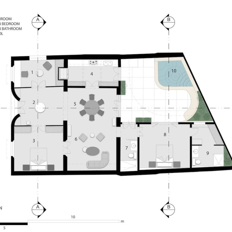 Casa D'co en Yucatán por Taller Estilo Arquitectura - Plano Arquitectónico - El Arqui MX
