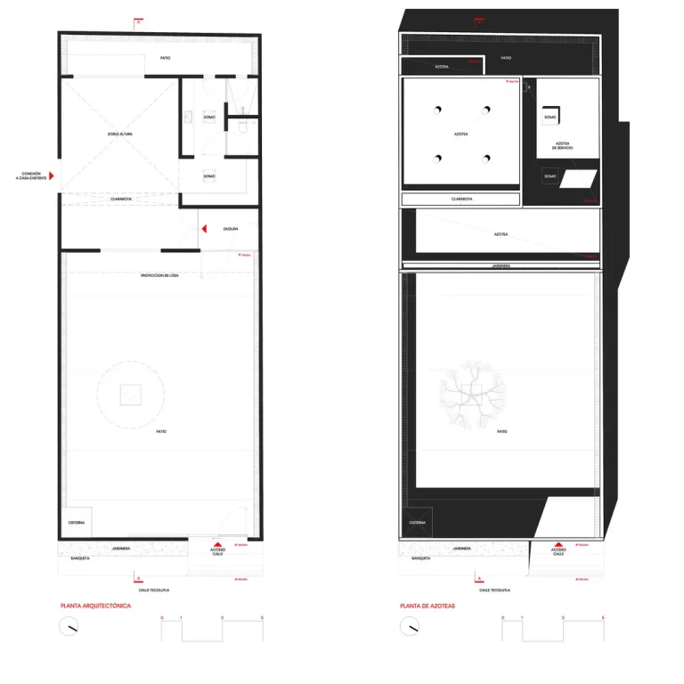 Casa Espacio Anexo en Nuevo León por Erick Guajardo Estudio Arquitectura - Plano Arquitectónico - El Arqui MX