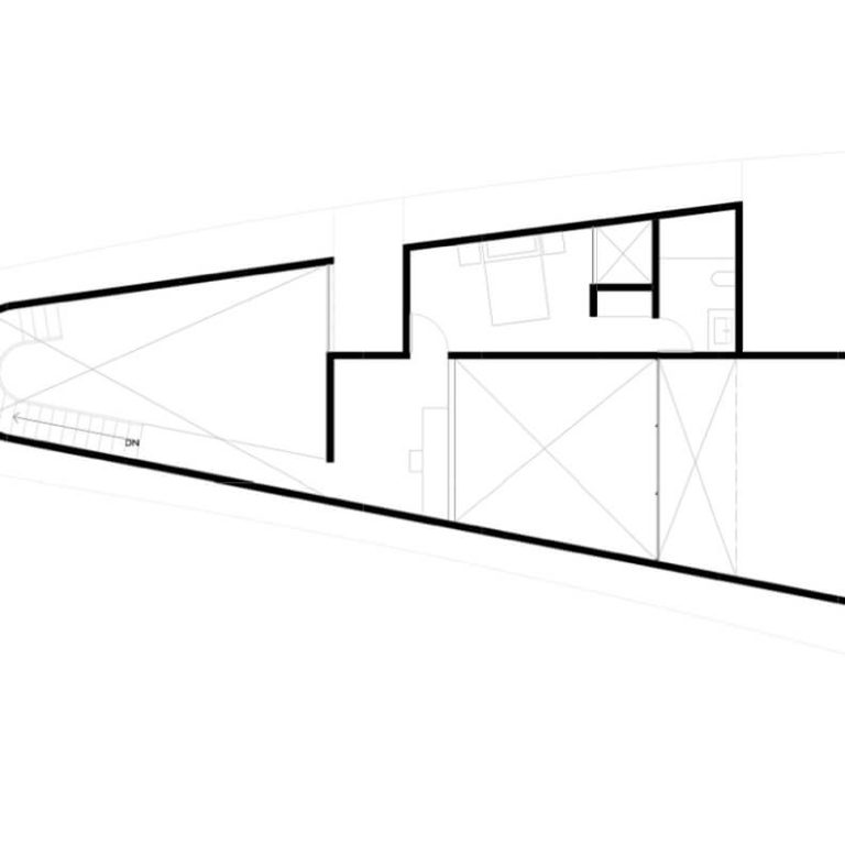 Casa Esquina en Baja California por Diego Dican - Plano Arquitectónico - El Arqui MX