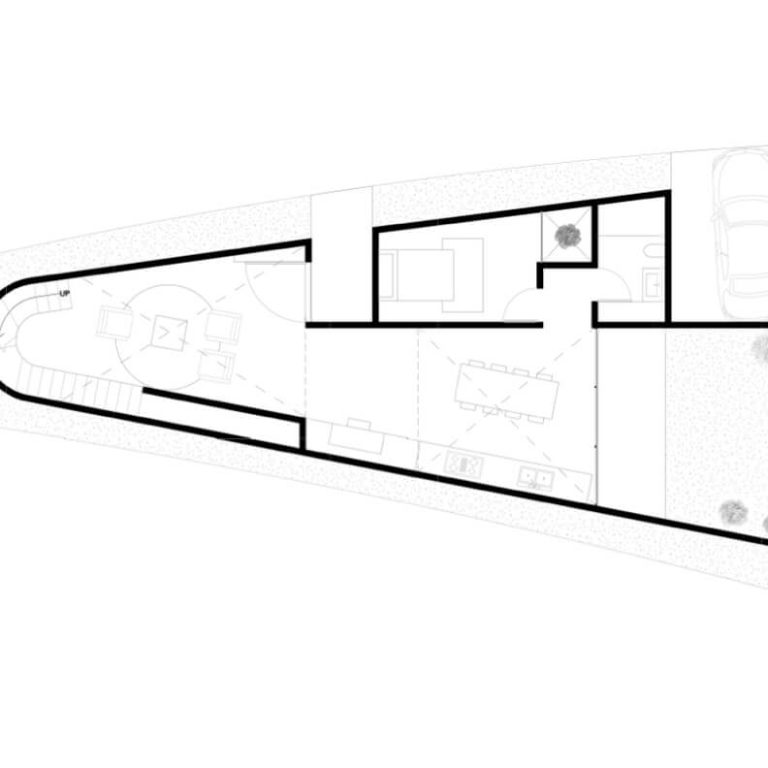 Casa Esquina en Baja California por Diego Dican - Plano Arquitectónico - El Arqui MX