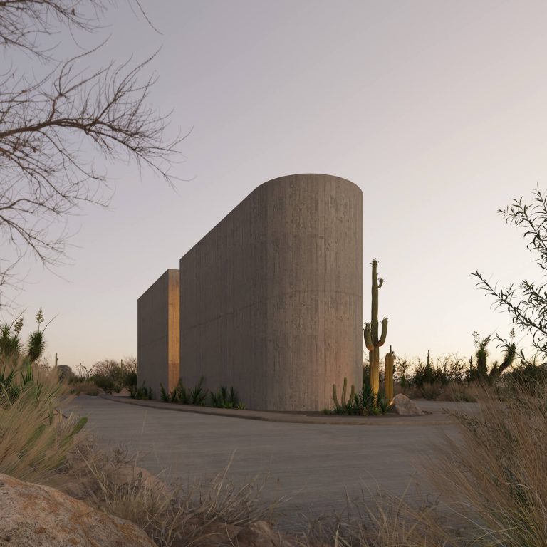 Casa Esquina en Baja California por Diego Dican - Render Arquitectónico - El Arqui MX