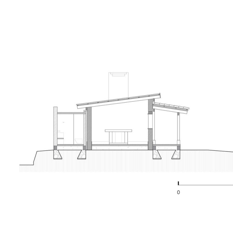 Sección arquitectónica de Casa Estelí