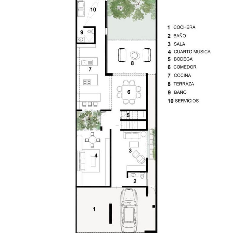 Casa Eterna por TARA Arquitectura - Planta baja