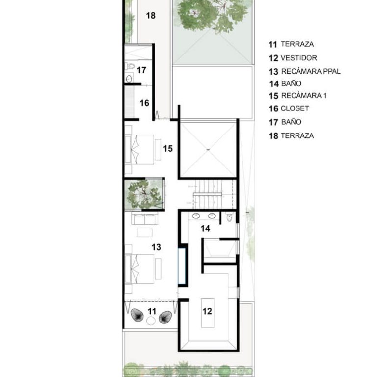 Casa Eterna por TARA Arquitectura - Planta primer nivel