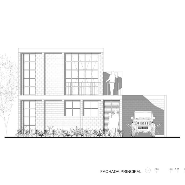 Planos Arquitectonicos. Planos de Casa F36: Vivienda residencial de ladrillo en San Pedro Cholula | Estudio Tecalli