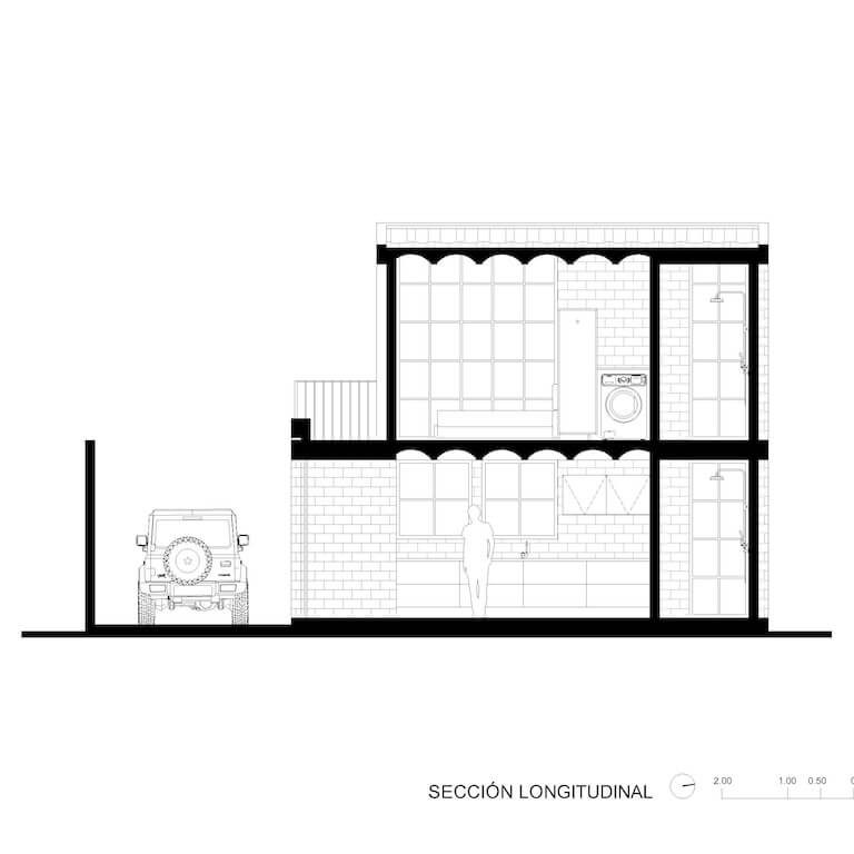 Planos Arquitectonicos. Planos de Casa F36: Vivienda residencial de ladrillo en San Pedro Cholula | Estudio Tecalli